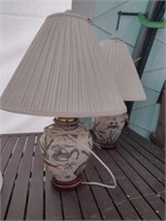 Pair of Beach Style Table Lamps w/ Shades