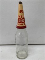 Embossed Shell Clam Quart Oil Bottle with Shell