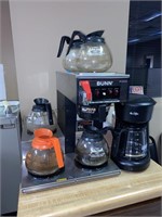Bunn coffee maker and a mr. coffee 12 cup pot