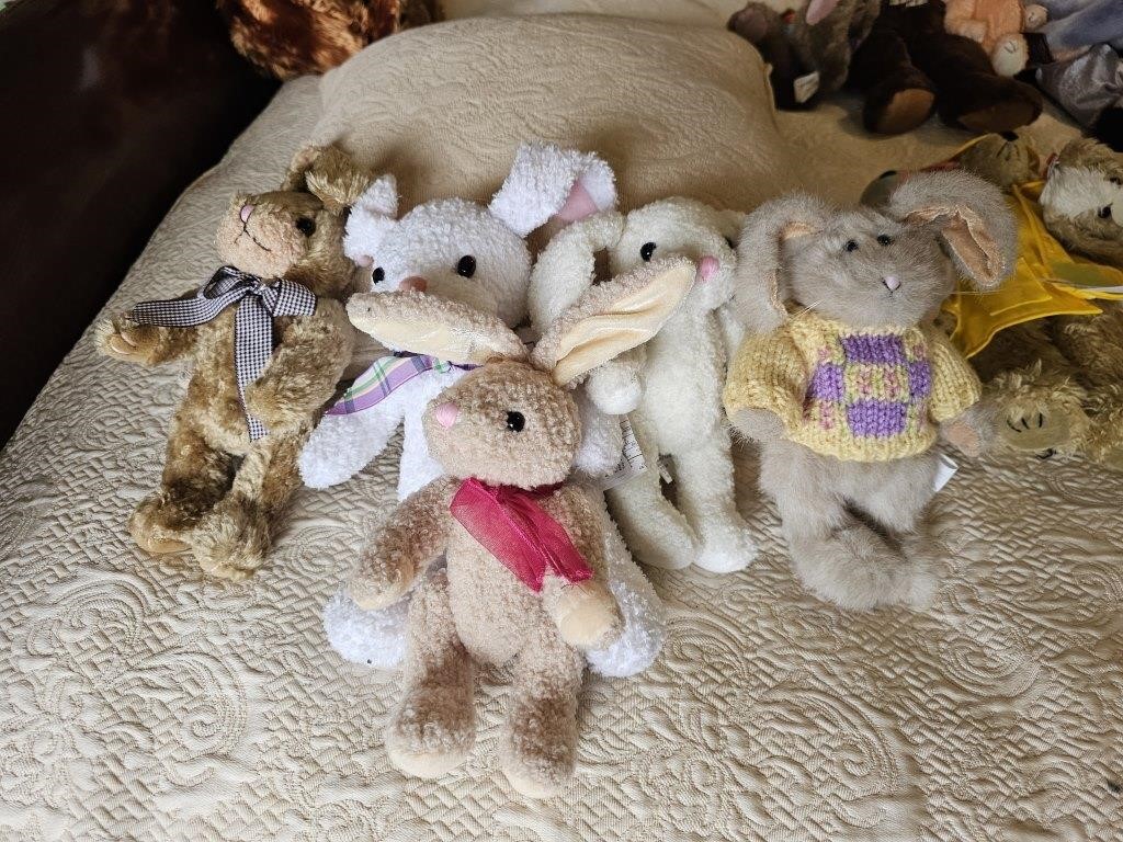 Collector's Playful Plush Bunnies
