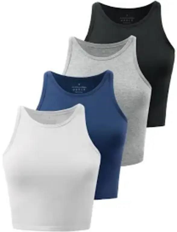 Size Small Kole Meego 4 Pack Cotton Crop Tops for