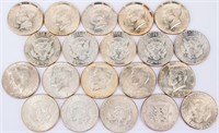 Coin  20 BU Kennedy 1967 & 1968-D 40% Half Dollars