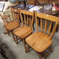 3 - MAPLE KITCHEN CHAIRS