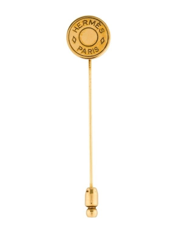 18k Gold-pl Hermes Clou De Selle Stick Pin