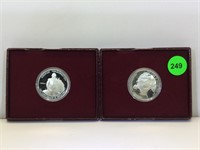 Washington Silver halves 2 coins Proofs