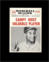 1961 Nu Card Scoops #429 Roy Campanella NRMT+