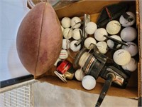 TRAY OF SPORTS, REELS, MISC