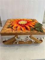 Vintage Wood Flower Basket