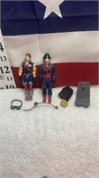 2 G.I. Joe Action Figures 3 3/4" &  Accessories