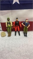 3 G.I. Joe Action Figures 3 3/4" Vintage