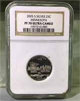 2005 S Silver Minnesota quarter PF 70 ultra cameo