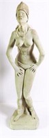 Nude Concrete tribal statuette 21”
