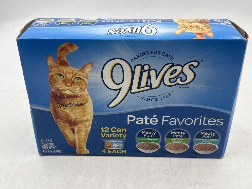 9 Lives 12ct Pate Favorites Cat Food Pack