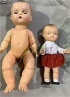 Vintage Campbell Soup girl doll and a Betsy