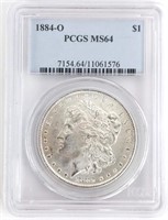 1884-O U.S. Morgan Silver Dollar PCGS MS 64