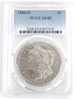 1886-O U.S. Morgan Silver Dollar PCGS XF 45