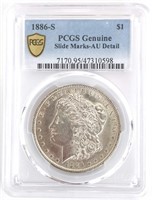 1886-S U.S. Morgan Silver Dollar PCGS AU Detail