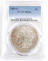 1885-O U.S. Morgan Silver Dollar PCGS MS 64