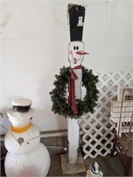 Snowman outdoor decor, stands 6' tall