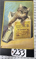 Dr Thomas' Electric Oil Metal Embossed Sign