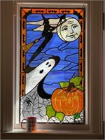 Spooky! Halloween Theme Custom Stained Glass Panel