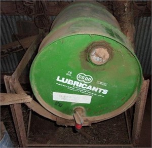 15 gal Co-op Lubricant Drum w/stand