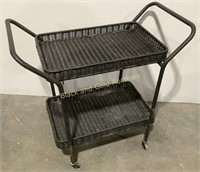 Wicker Style Two Level Cart