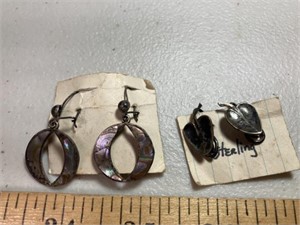 2 sets sterling earrings