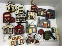 Hand painted Wooden Cut Out Buildings