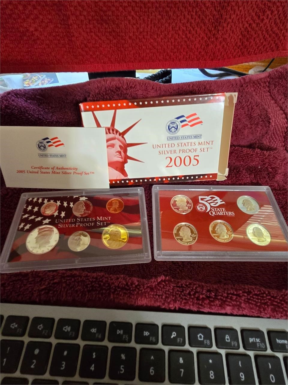 2005 US Mint Silver Proof Set 50 State Quarters