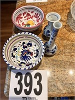 Italian Pottery Bowls & Blue & White