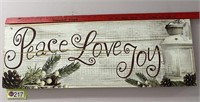 PEACE LOVE JOY WINTER WALL DECOR