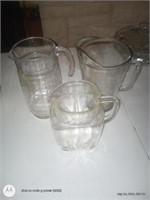 3 Glass Pitcherts