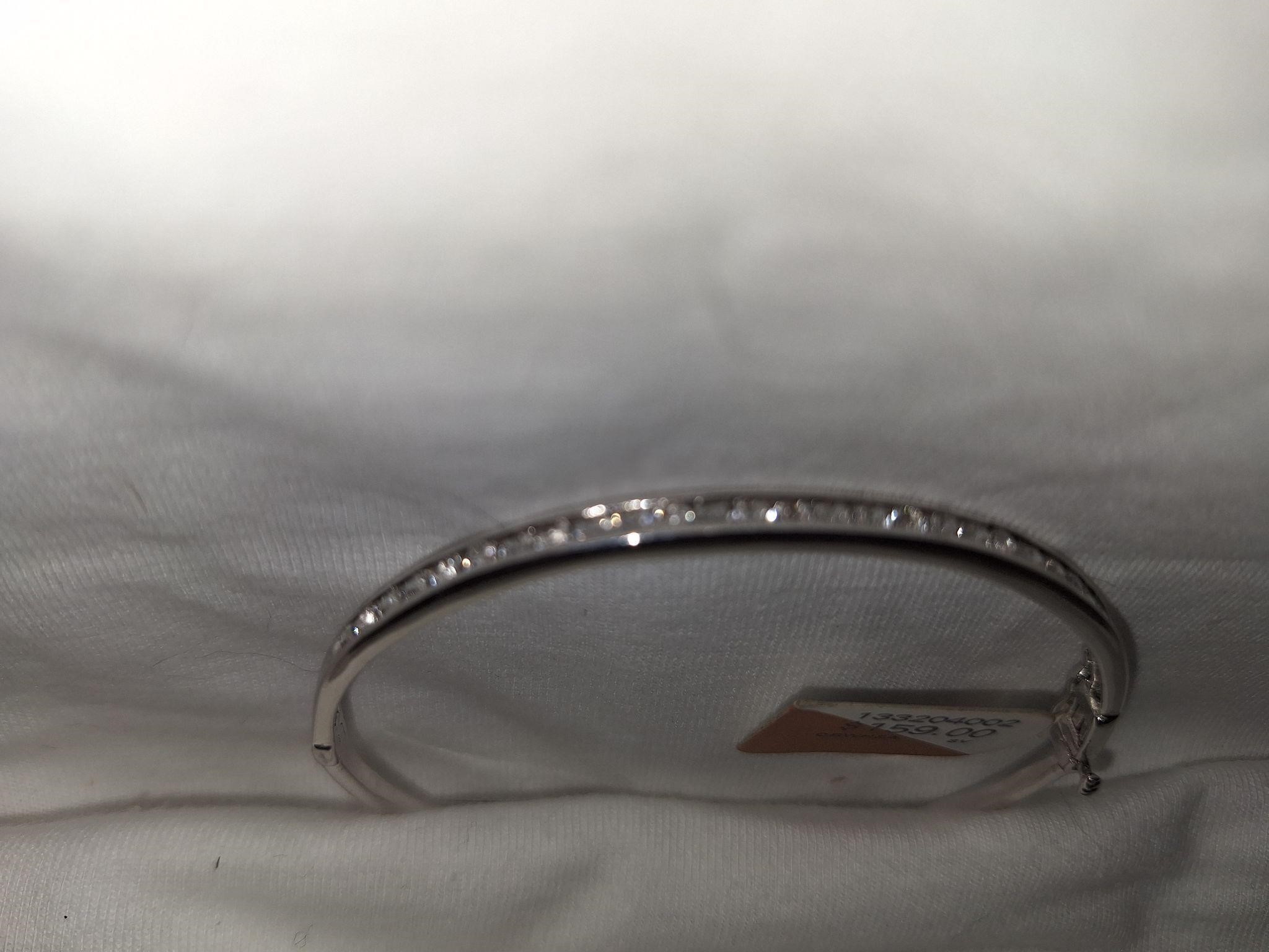 Beautiful silver and diamond bracelet