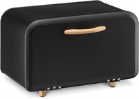 Navaris Bread Box - Metal Bread Bin Storage