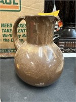 VTG BROWN GLAZED POTTERY PITCHER