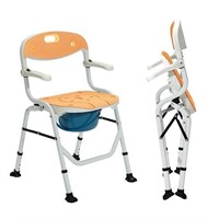Restisland Folding Shower Chair Bath Seat, Orange