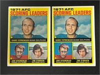 1972 Topps AFC Scoring Leaders Cards