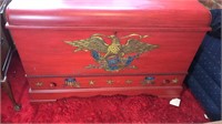 Vintage Sterling Cedar Chest With Drawer and key