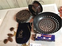 CORDING, PLANTER PLATES, STRAINER, FLOWER FROGS,