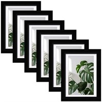 5x7 Wooden Picture Frame without Mat, 6-Pack Solid