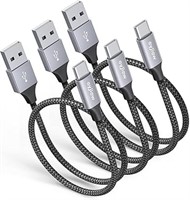Short USB C Cable 1.5FT [2Pack], 3A Fast Charging