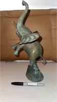 Vintage Standing Brass Elephant Figurine