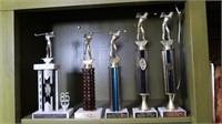 Lot of Golf Trophies