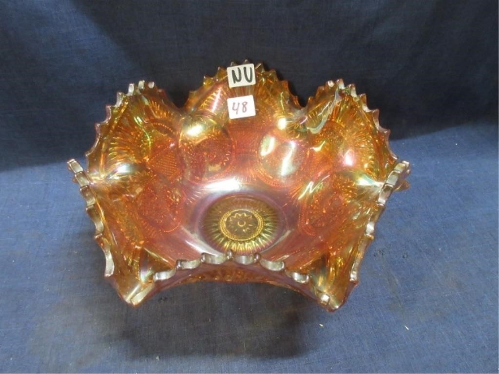 carnival glass candy dish