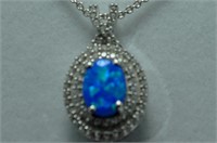 Matching blue opal necklace
