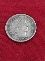 1897 US Dime Coin