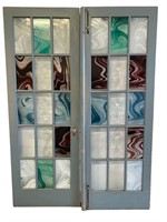 Pair Stained Glass Doors