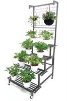 4-Tier Tall Plant Shelf Flowerpot Organizer Rack
