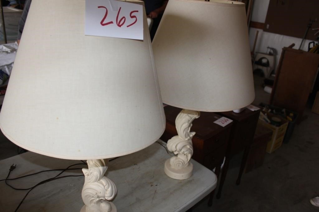 2 ORNATE LAMPS 31" TALL